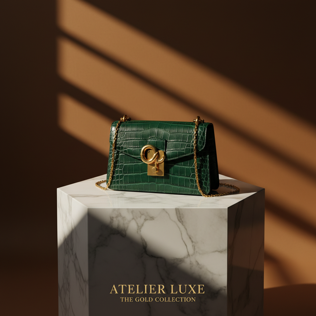 Handbag on marble, premium feel