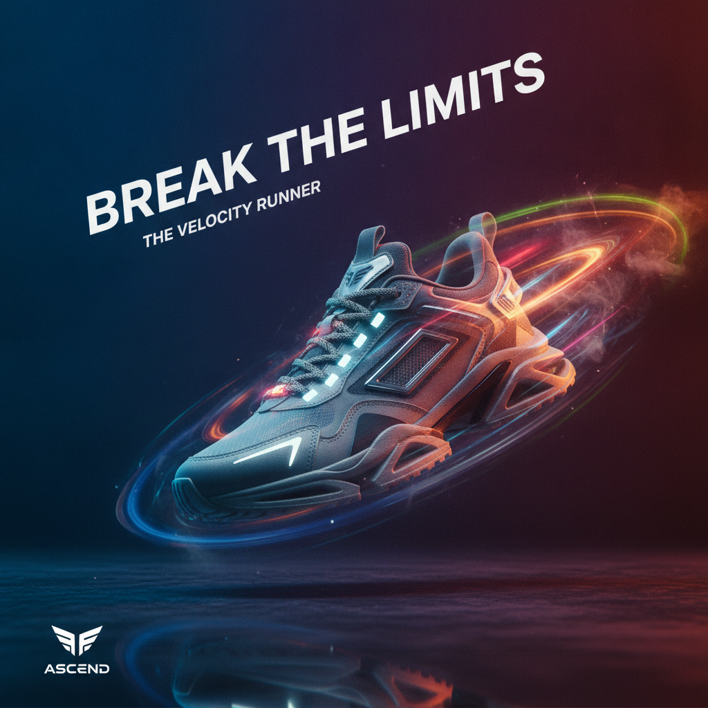 Sneaker on bold gradient, Story size